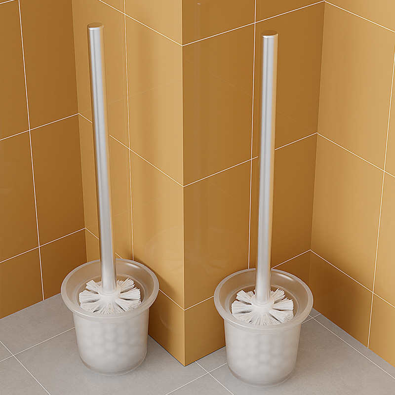 Toilet brush household no-dead-angle cleaning brush head toilet brush disposable replacement head universal hard bristle bathroom