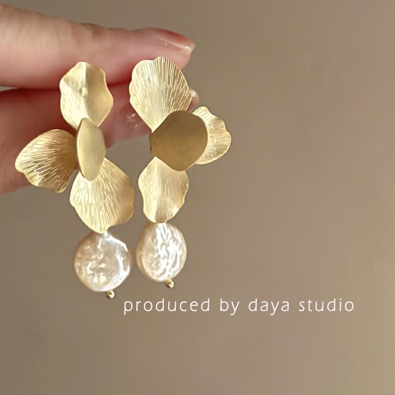 2025 New Vacation Style Earrings Suitable for Summer Earrings Forest Fairy Super Sweet Flower Petal Earrings