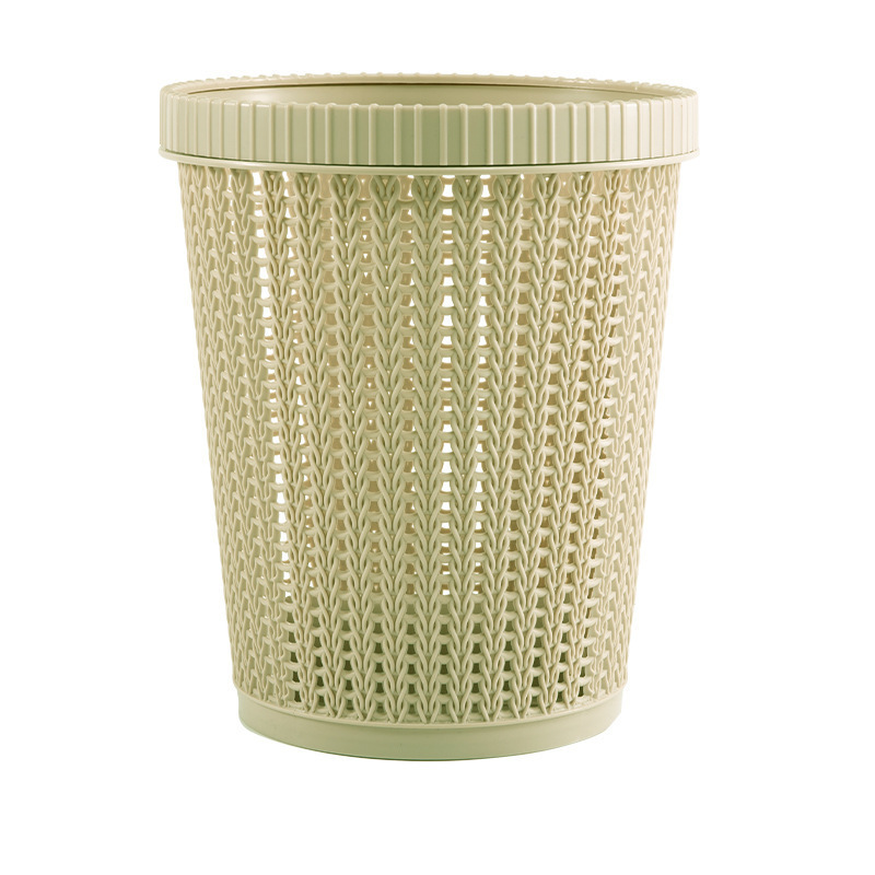 Indoor household press ring trash can living room kitchen automatic bag pull garbage bin bathroom lidless waste paper basket storage