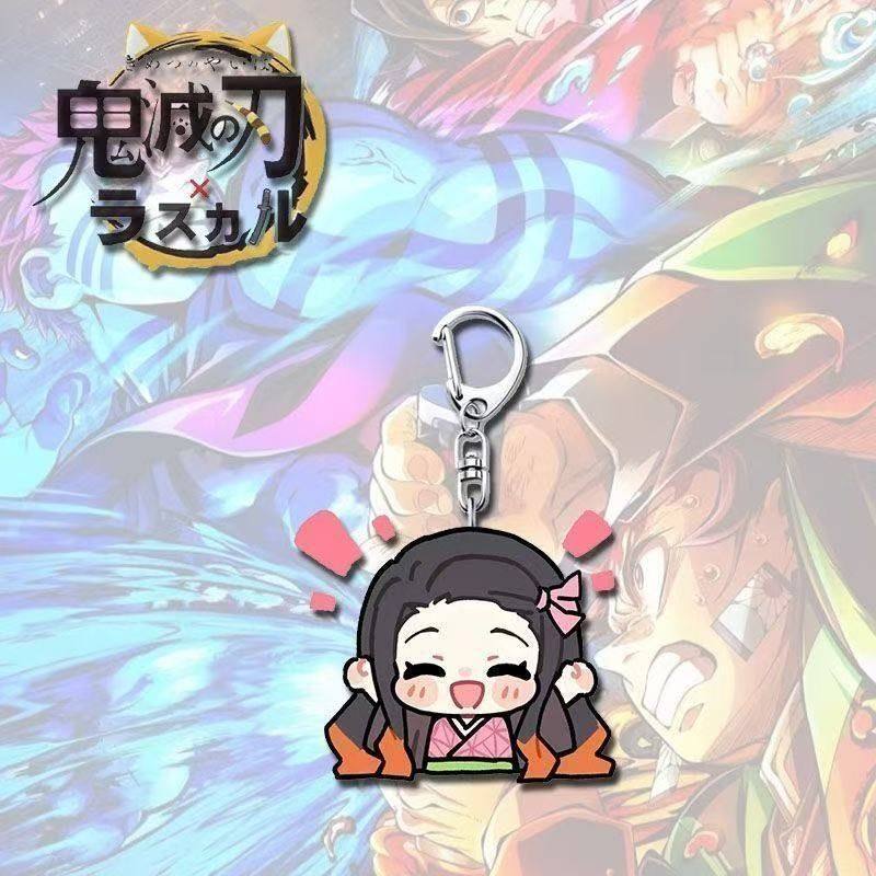 Demon Slayer Keychain Cartoon Anime Shinobu Kocho Mitsuri Kanroji Student Backpack Pendant Accessories