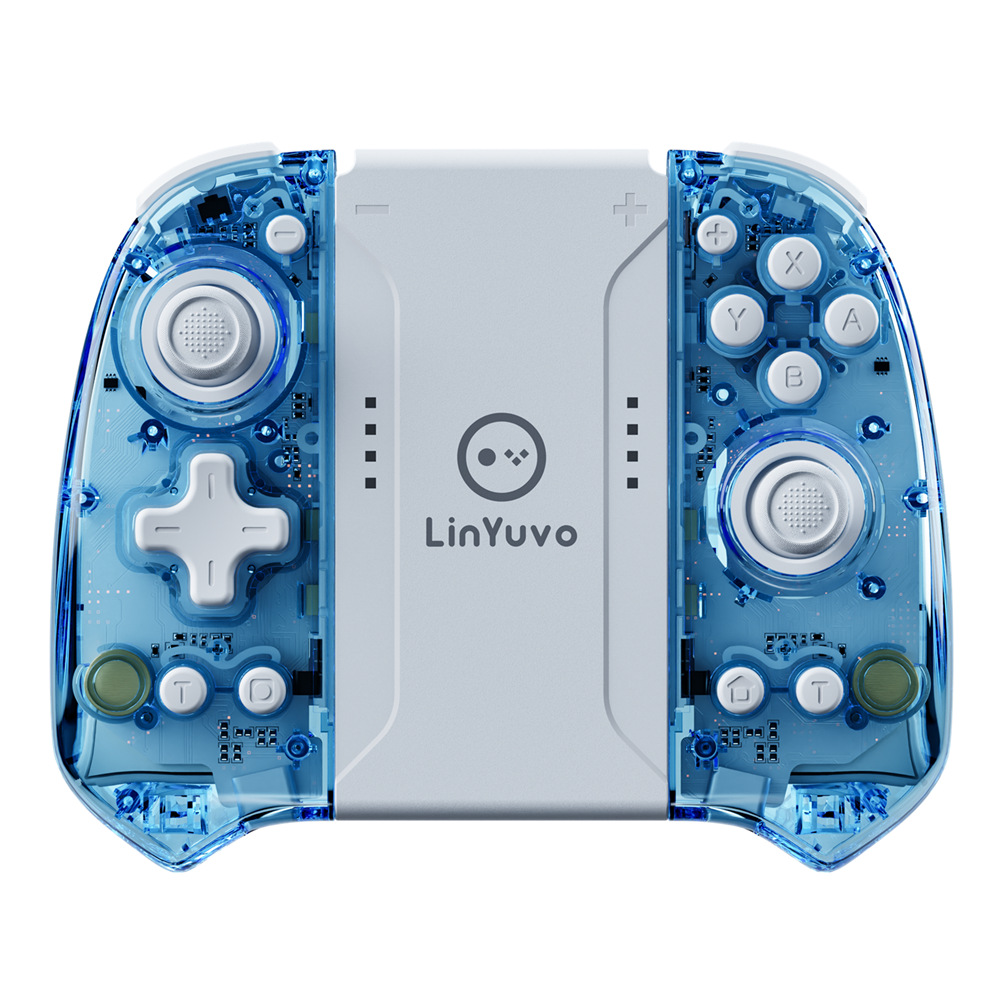 Lianyou switch joy con Hall joystick continuous fire colorful light transparent motion sensing wireless bluetooth game handle