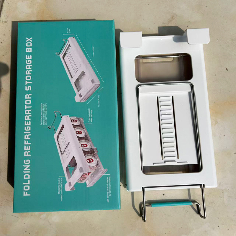 Custom refrigerator hanging can storage rack beverage bottle storage rack hanging kitchen organizer shelf storage box