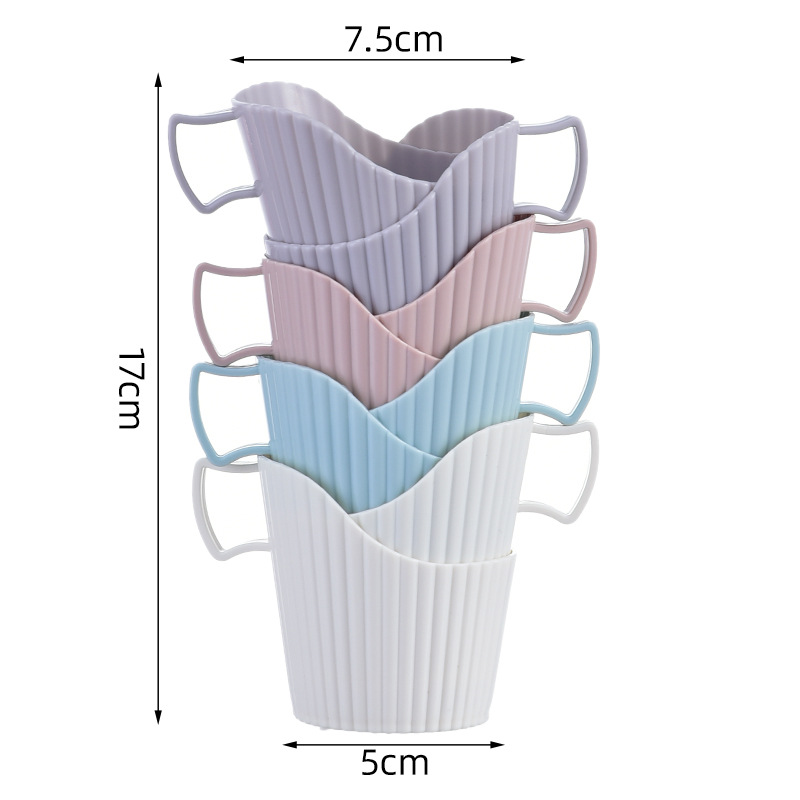 Disposable paper cup holder, anti-scald tea cup sleeve, color-contrast plastic cup sleeve, leak-proof office cup sleeve, 8 pieces/pack