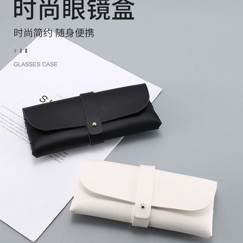 New single stud sunglasses case, PU leather case soft bag sunglasses case, black portable glasses case