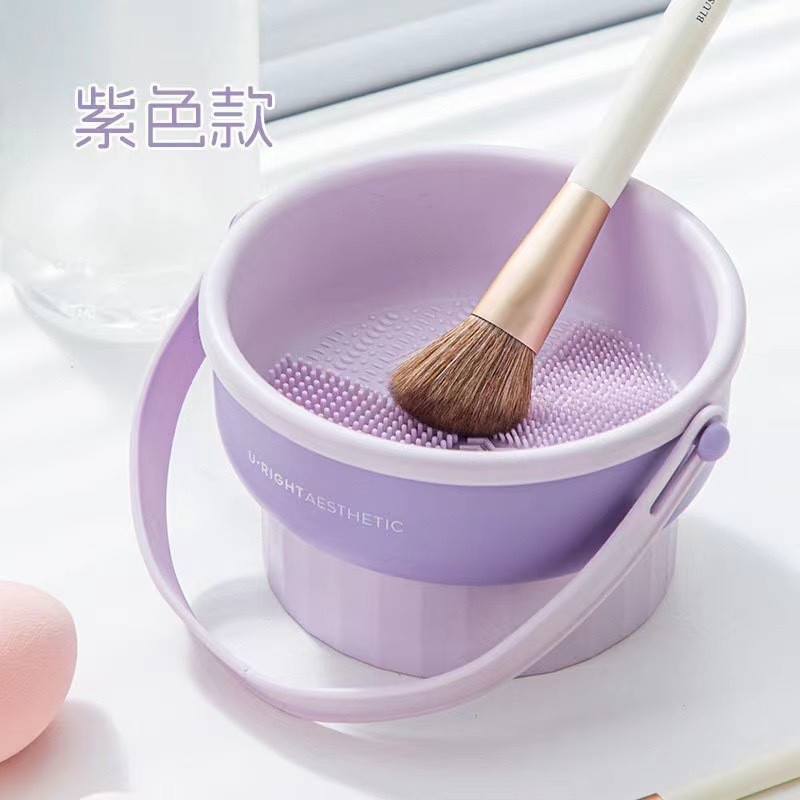 Powder Puff Cleaning Storage Box Beauty Blender Drying Makeup Brush Storage Brush Tool Box Hole Board Hook