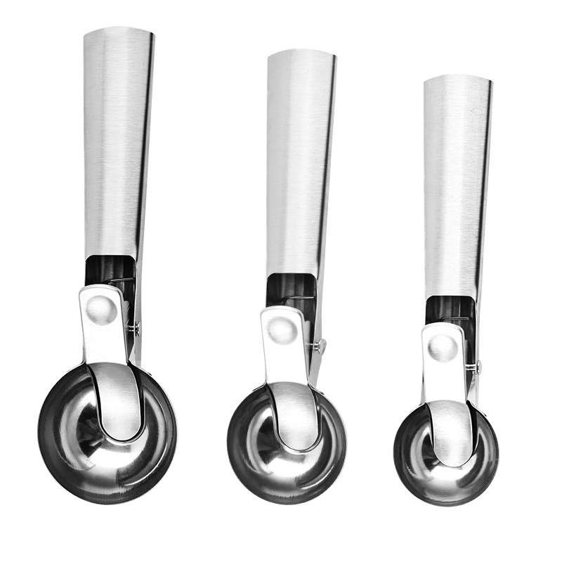 Stainless Steel Ice Cream Scoop Ice Cream Fruit Melon Baller Multifunctional Stirring Dessert Small Spoon Spoon Spoon