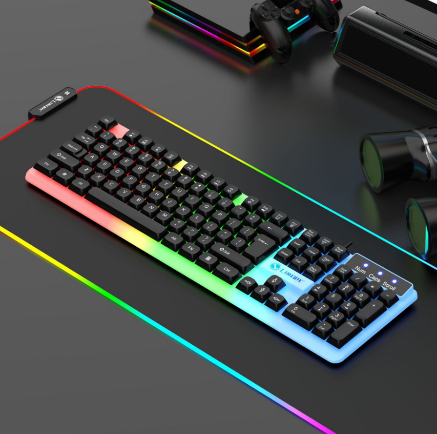 Limei TX35 Mechanical Feel Computer Notebook Desktop Business Keyboard USB Wired Gaming Backlit Keyboard