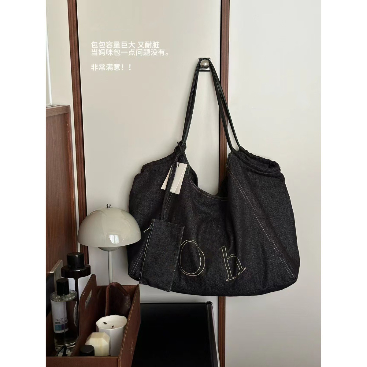 Summer Large Capacity Bag Women 2025 New Handheld Single Shoulder Bag Commute College Student Class Tote Bag