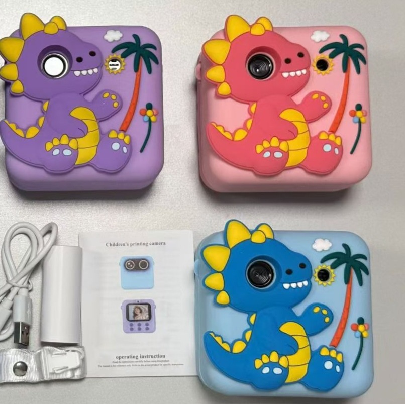 New Kids Instant Print Camera Mini Cartoon Toy Camera Multilingual Thermal Paper