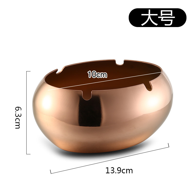 Yuanbao Stainless Steel Ashtray Internet Cafe Restaurant Hotel Oval