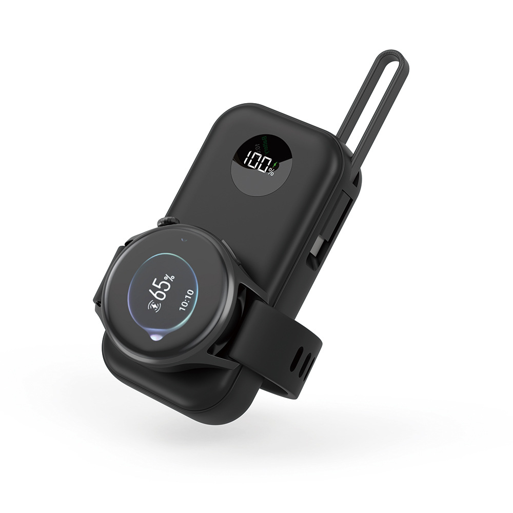 With digital display 3C certified 10000mAh power bank compatible with Apple Samsung Huawei watch 5W charging bank