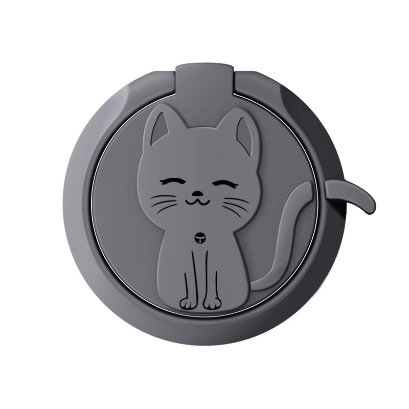 Metal ring phone stand back sticker cat cartoon animal alloy portable