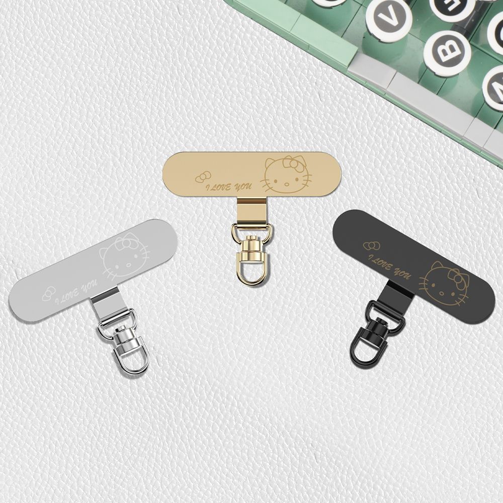 Pad Stainless Steel Metal Clip Phone Case Fixed Buckle Connection Clip Phone Chain Rotating Pendant Geometric Pendant