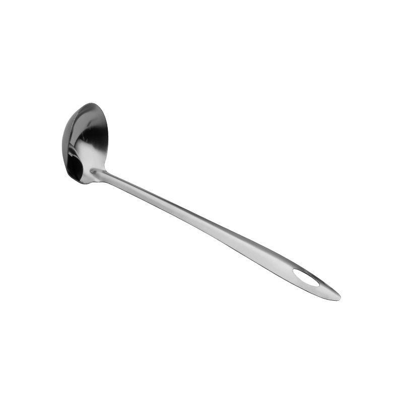 Non-magnetic stainless steel oil separation spoon, oil draining filter soup spoon, household long-handled hot pot soup spoon, oil removal slotted spoon, oil soup separation