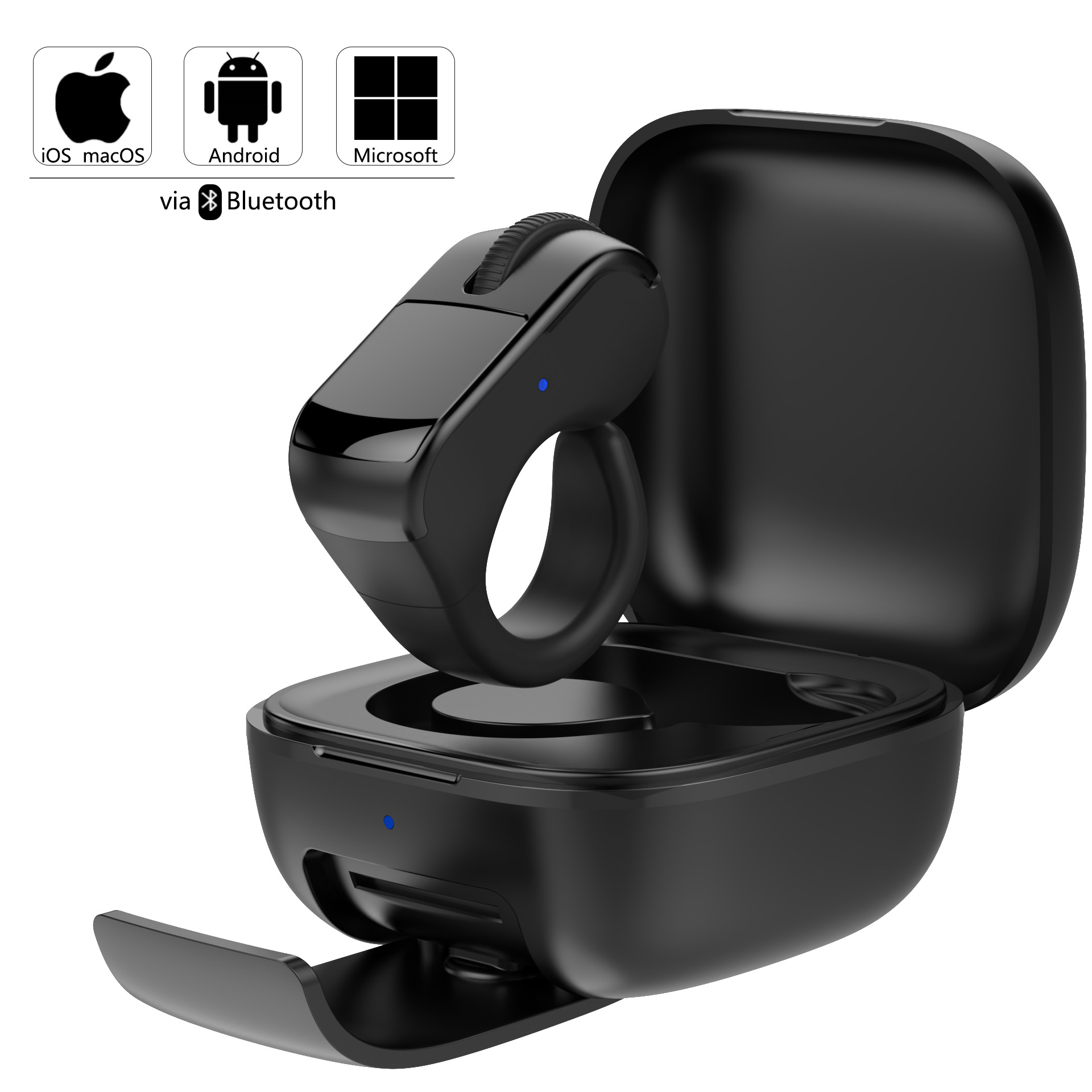Leqi Rokid glasses AI smart glasses accessory Bluetooth ring mouse controller teleprompter
