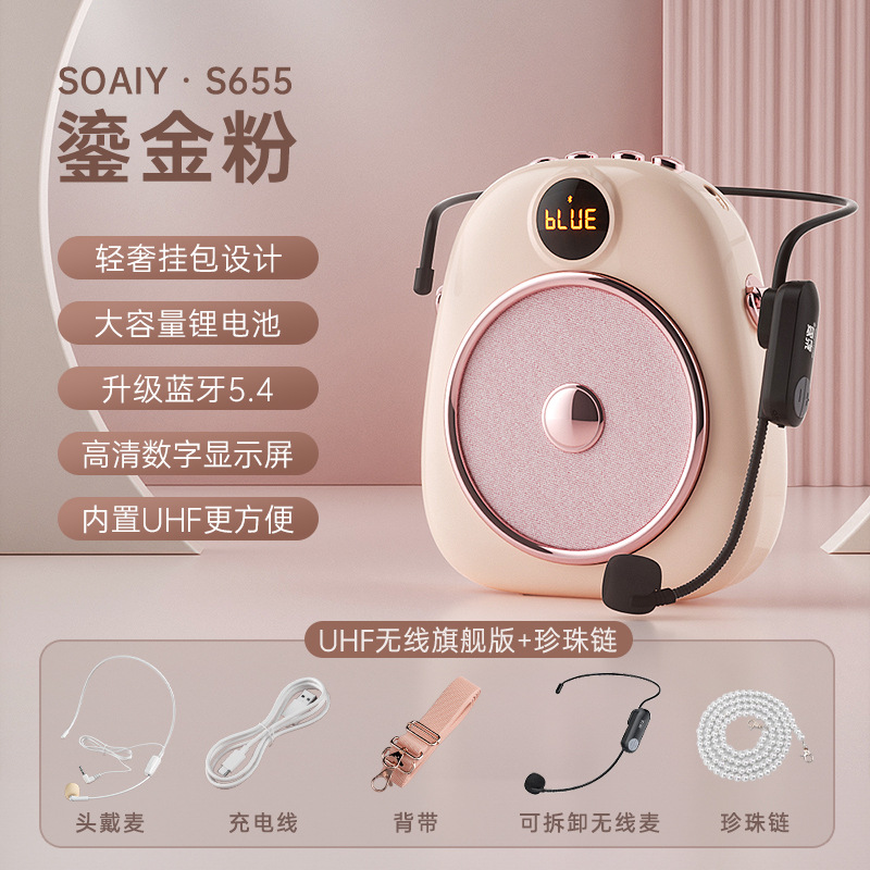 SOAIY S655 Mini Amplifier for Teachers Special Microphone Teacher Class Lecture Tour Guide Headset