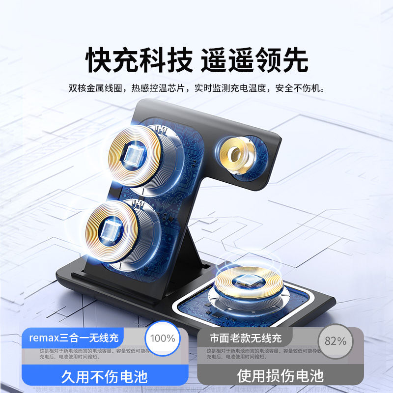 Three-in-one wireless charger phone stand compatible with Apple Watch Apple 7 charging dock fast magnetic charging