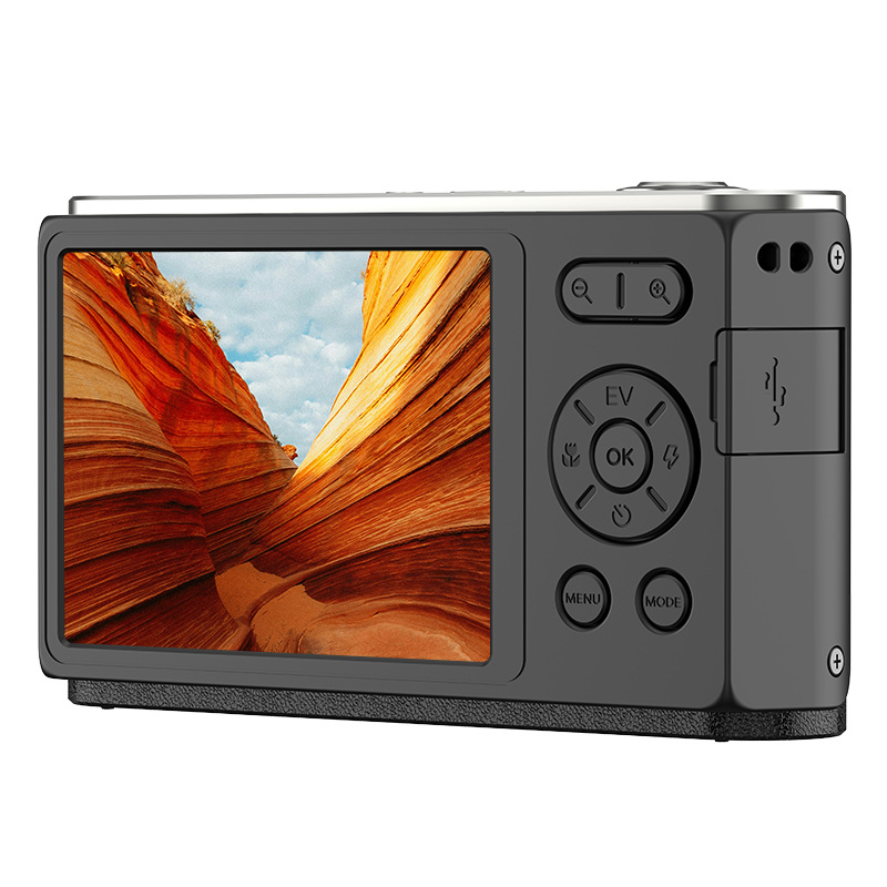 Ordro D16 4K HD Front and Rear Dual Screen Selfie Camera Built-in Fill Light 18x Digital Zoom