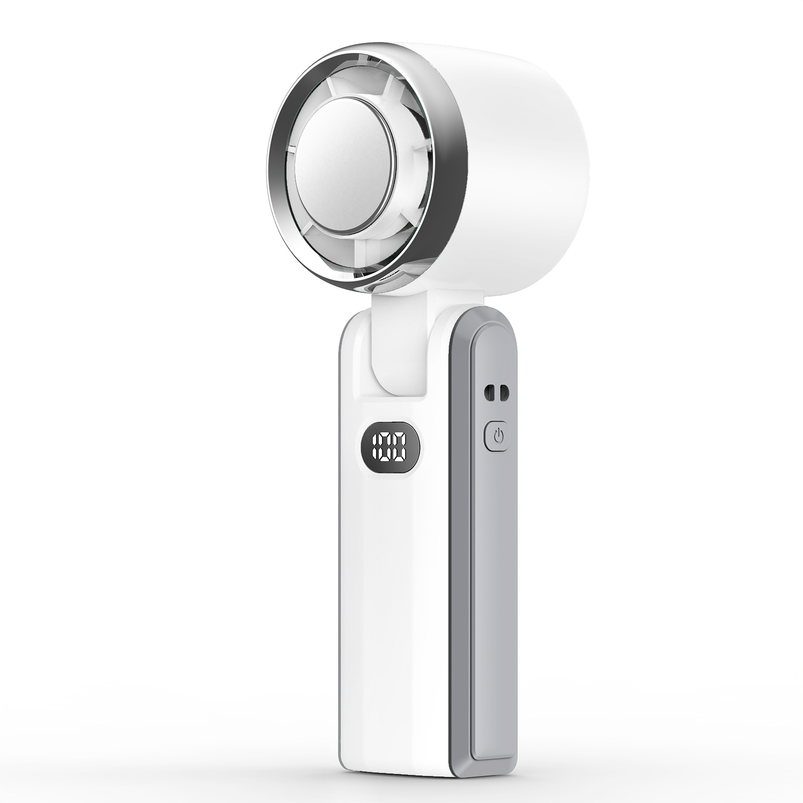 Semiconductor Cooling Handheld Fan Turbine High Speed Violent Fan Foldable Neck Fan Ice Compress Charging Small Fan