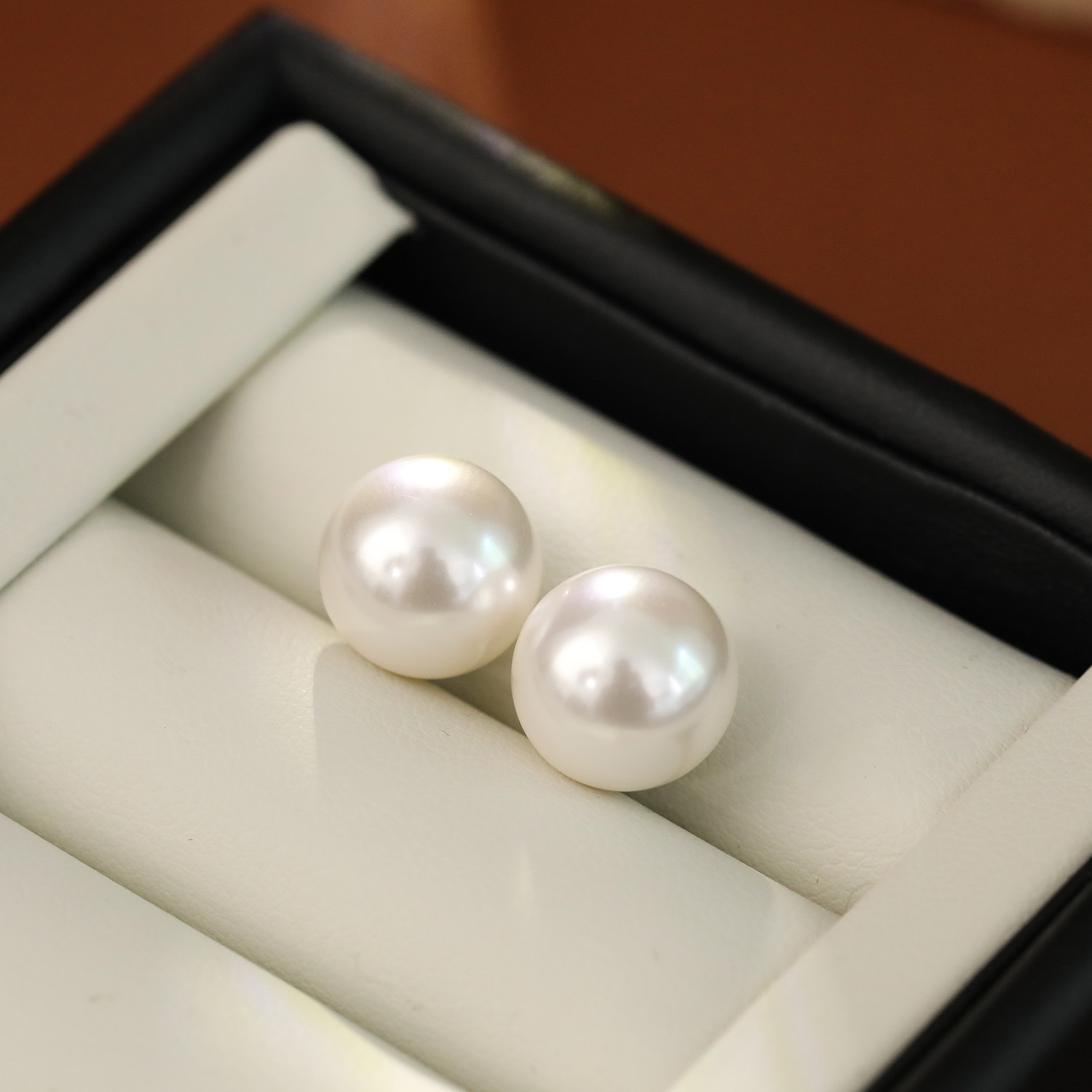 Fever Ear Studs Sense CZ Pearl Large Strong Light Round Earrings Women