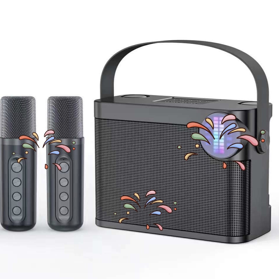 YS210 Handheld K歌 Bluetooth Speaker Phone Wireless Microphone USB Portable KTV Outdoor 203 Bluetooth Speaker