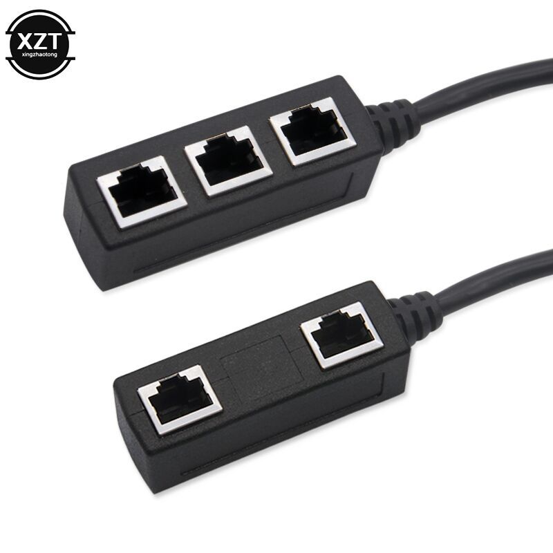 RJ45 extension cable one-to-three network cable adapter one male three female network panel splitter