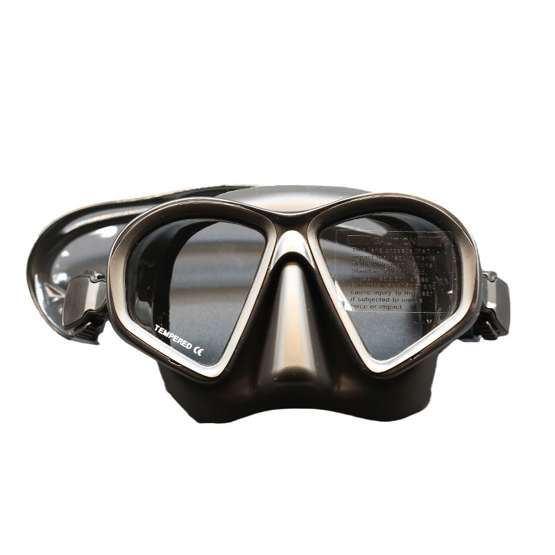 JUNHAIINS low-volume free diving mask tempered glass snorkeling mask with bracket diving goggles