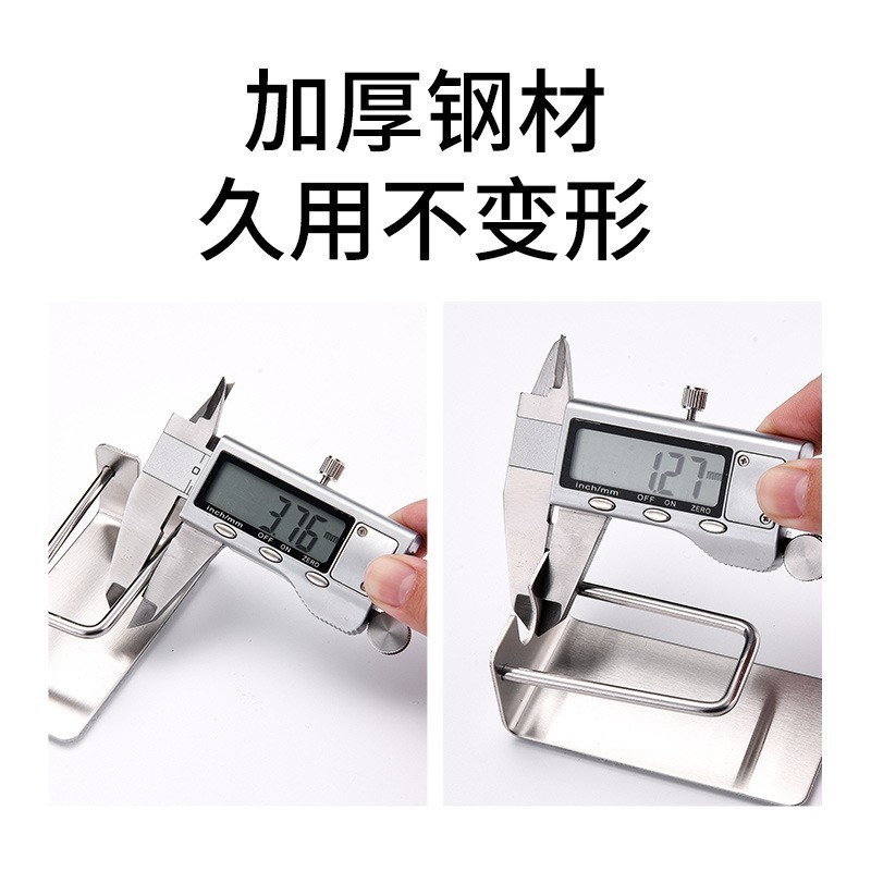 toothbrush cup holder 304 stainless steel no-drill bathroom toothbrush rack storage rack wall-mounted self-adhesive tooth cup holder