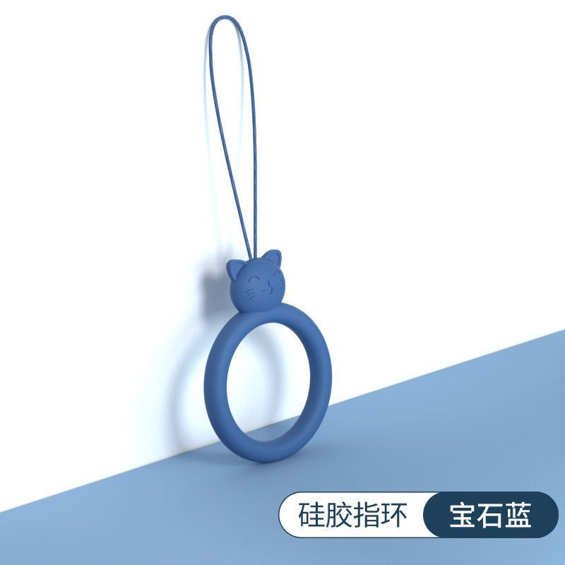 New Cat Silicone Ring Lanyard USB Drive Short Cartoon Phone Chain Pendant Liquid Silicone Ring Lanyard