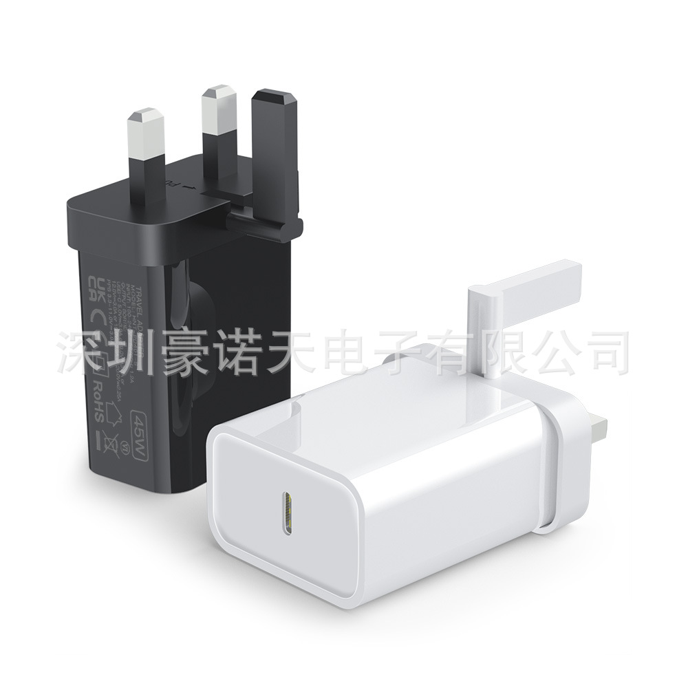 GaN PD45W Fast Charging Head US EU Fast Charging 45W for Apple S25 Phone Charger