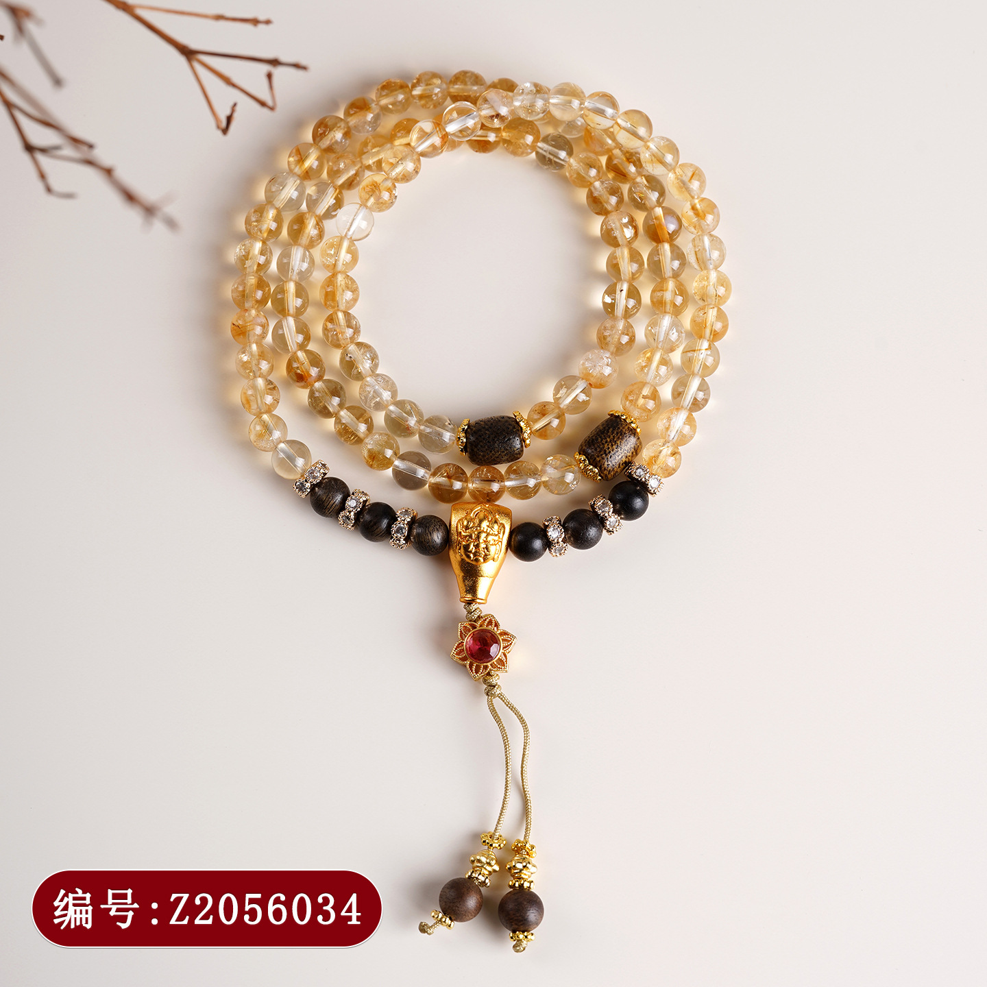 Natural White Crystal 108 Beads Multi-loop Bracelet Necklace Cultural Creative National Bracelet Unisex New Prayer Beads