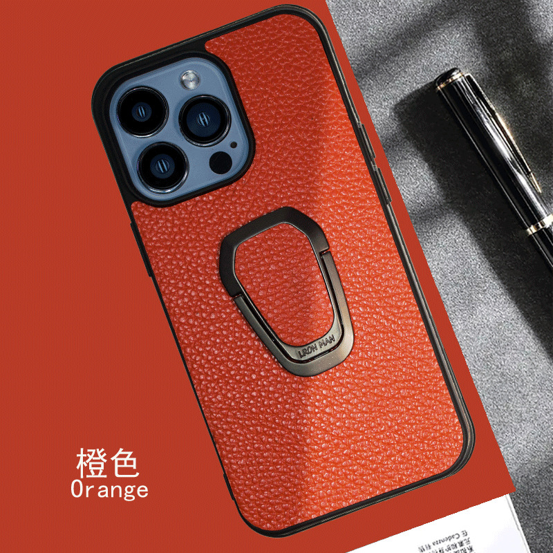 Applicable iPhone 14 Pro Max Hermes pebble grain cowhide 13/12 Pro phone case 14 protective case