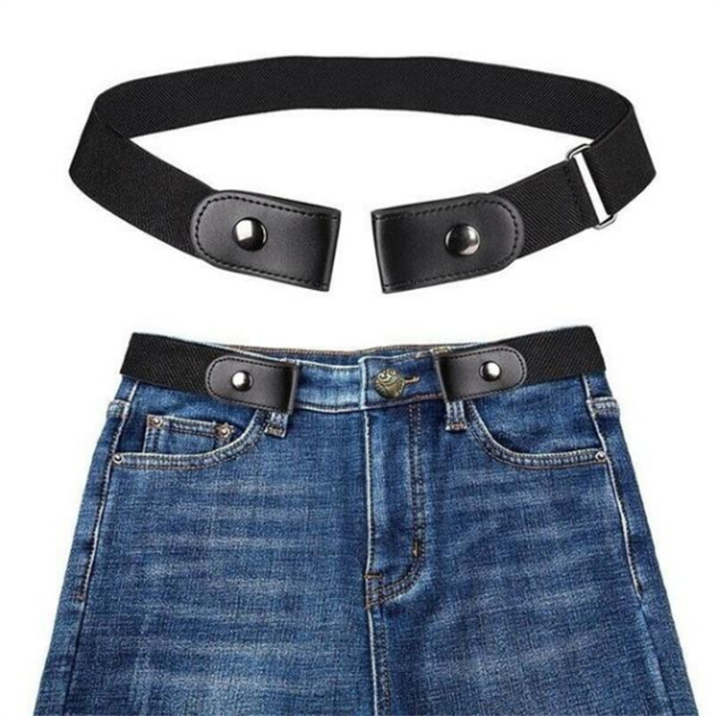 Invisible seamless lazy belt elastic elastic waistband jeans summer elastic elastic waist tightening belt