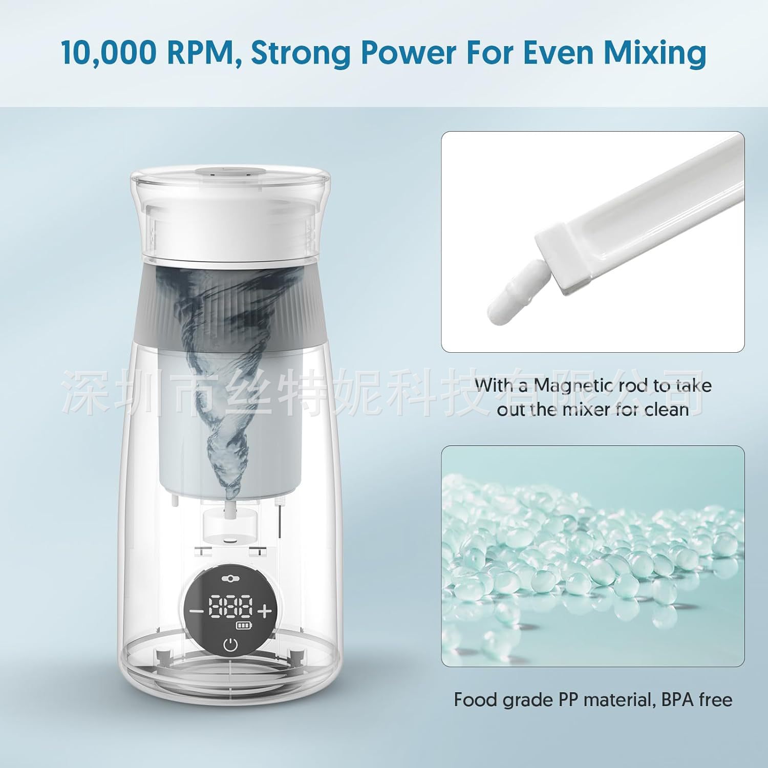 Portable Bottle Warmer Portable Bottle Shaker Smart Bottle Shaker Constant Temperature Milk Warmer Milk Powder Stirrer