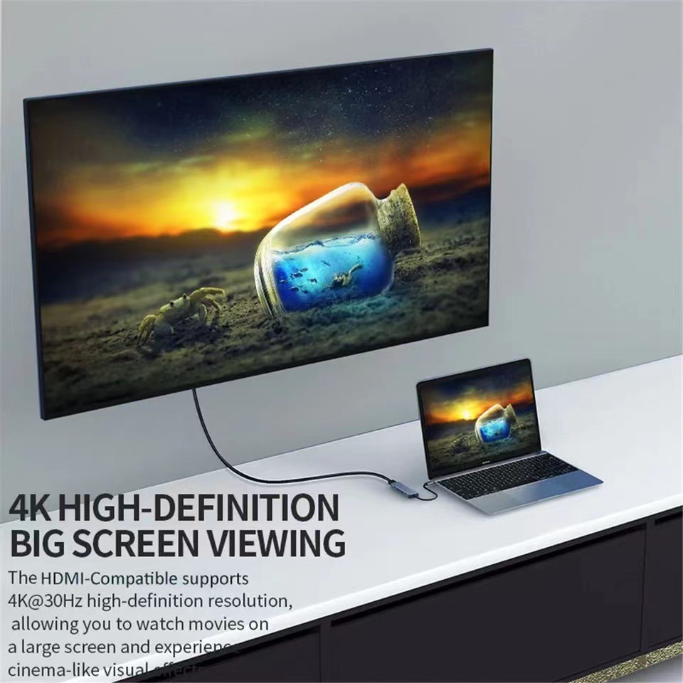 Universal 5-in-1 Expansion Dock Multi-Function Phone Computer Game Console Hub Docking Station Adapter