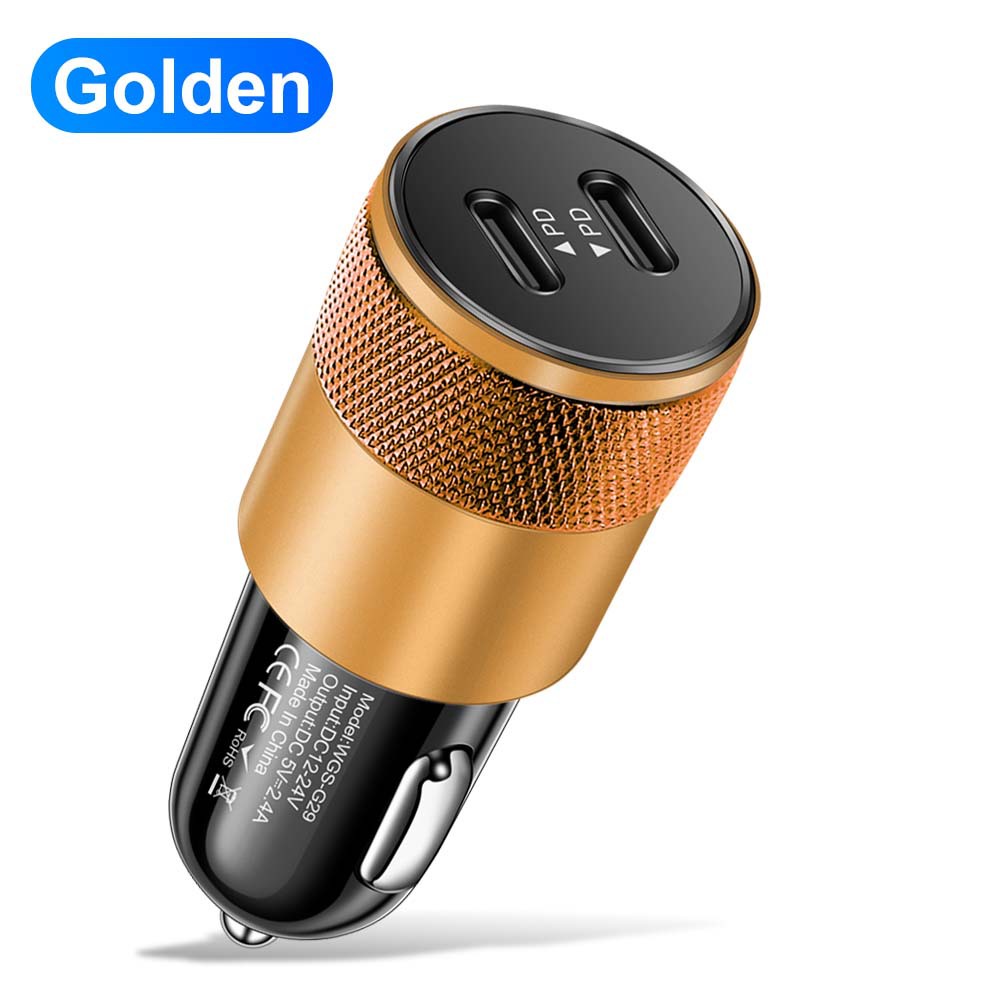 Dual PD 2.4A Dual PD Metal Cannon Fast Car Charger PD+PD Dual Fast Charge