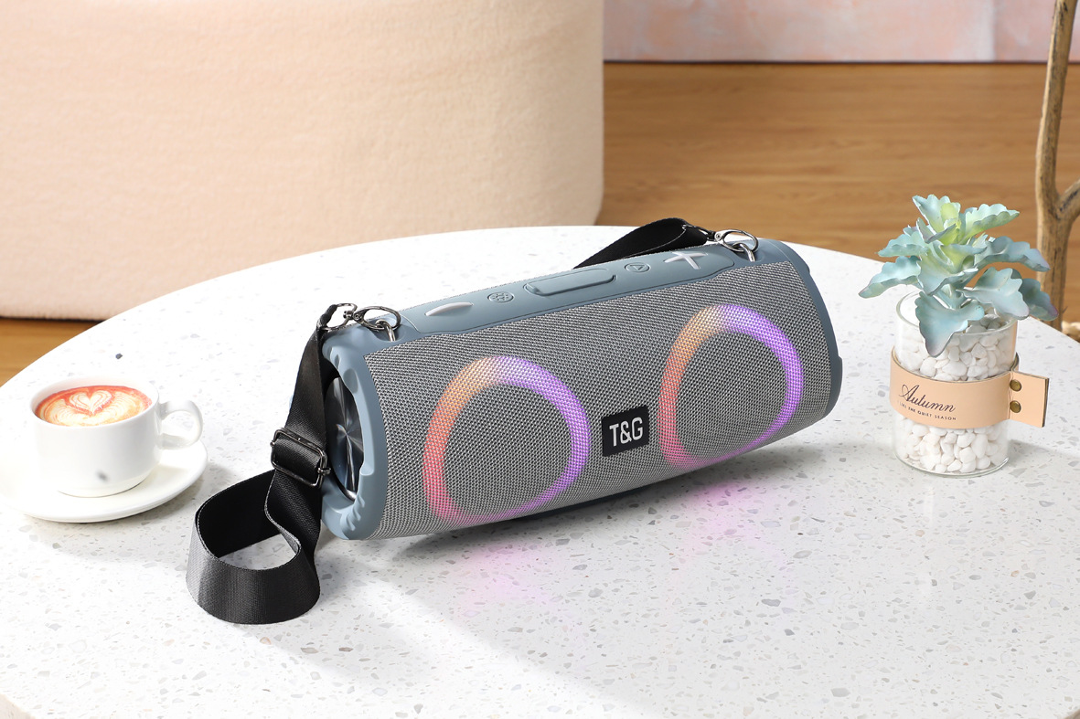 TG676 Dual Channel High Power Stereo Ultra Bass Shoulder-Mounted Battle Drum Bluetooth Wireless Speaker TG New