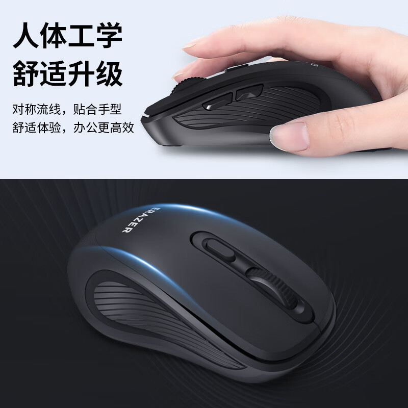 EZCO Wireless Bluetooth Mouse Silent Office Scroll Wheel Dual Mode Computer Notebook Office Home N300