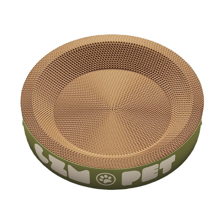 Cat Scratch Board and Cat Bed Integrated, Scratch-Resistant, No Shedding, Round Extra Large Corrugated Paper Vertical Board Basin Cat Toy