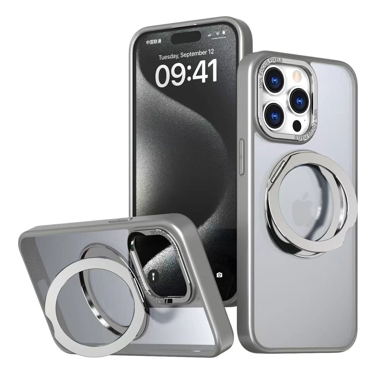 For iPhone 17 Pro Max Phone Case Magnetic Rotating 360 Bracket Full Coverage Anti-Fall Apple 17E Protective Case