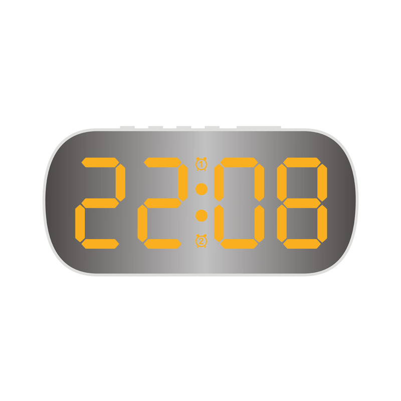 Simple LED Digital Electronic Clock Digital Desktop Small Alarm Clock Student Children Mirror Alarm Clock 6637