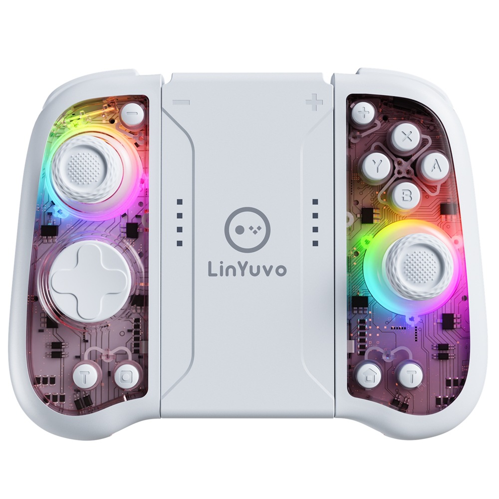 LinYuvo switchjoycon mechanical button rear rubber macro function wireless game handle motion sensing