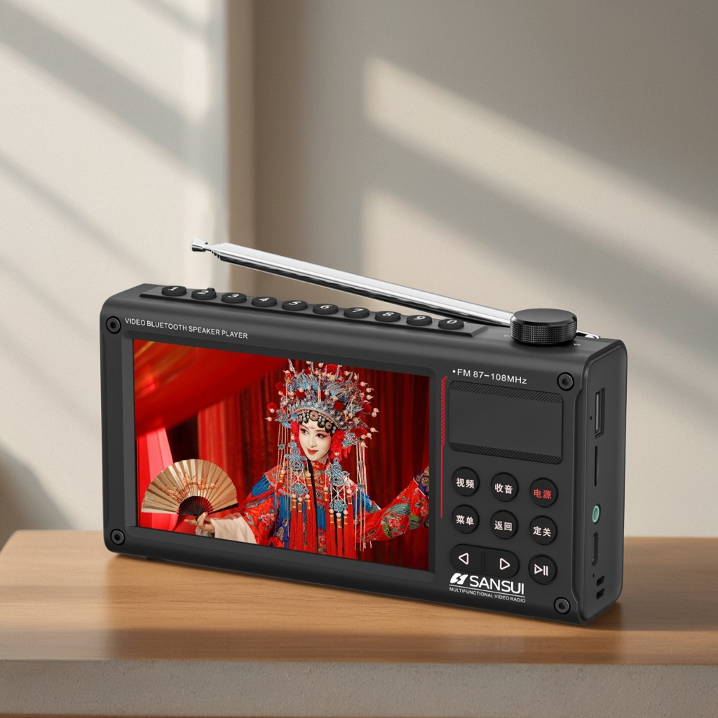 Shanshui F69 Bluetooth Speaker Multi-function Video Player Radio Opera Player Large Screen 4.3-inch Timed Shutdown