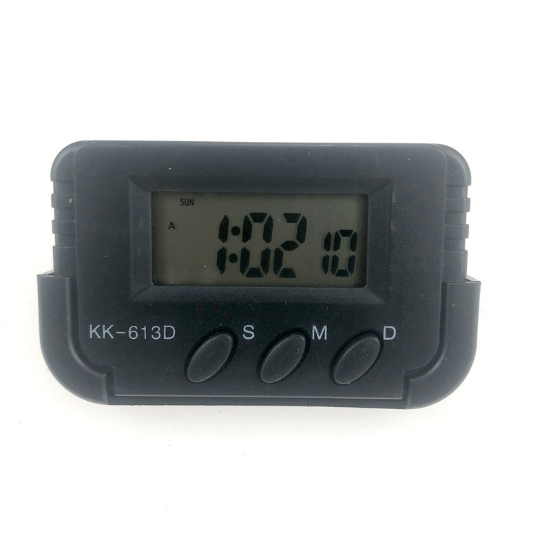 KK-613D Electronic Car Clock LED Display Random Adhesive Timer Small Car Clock