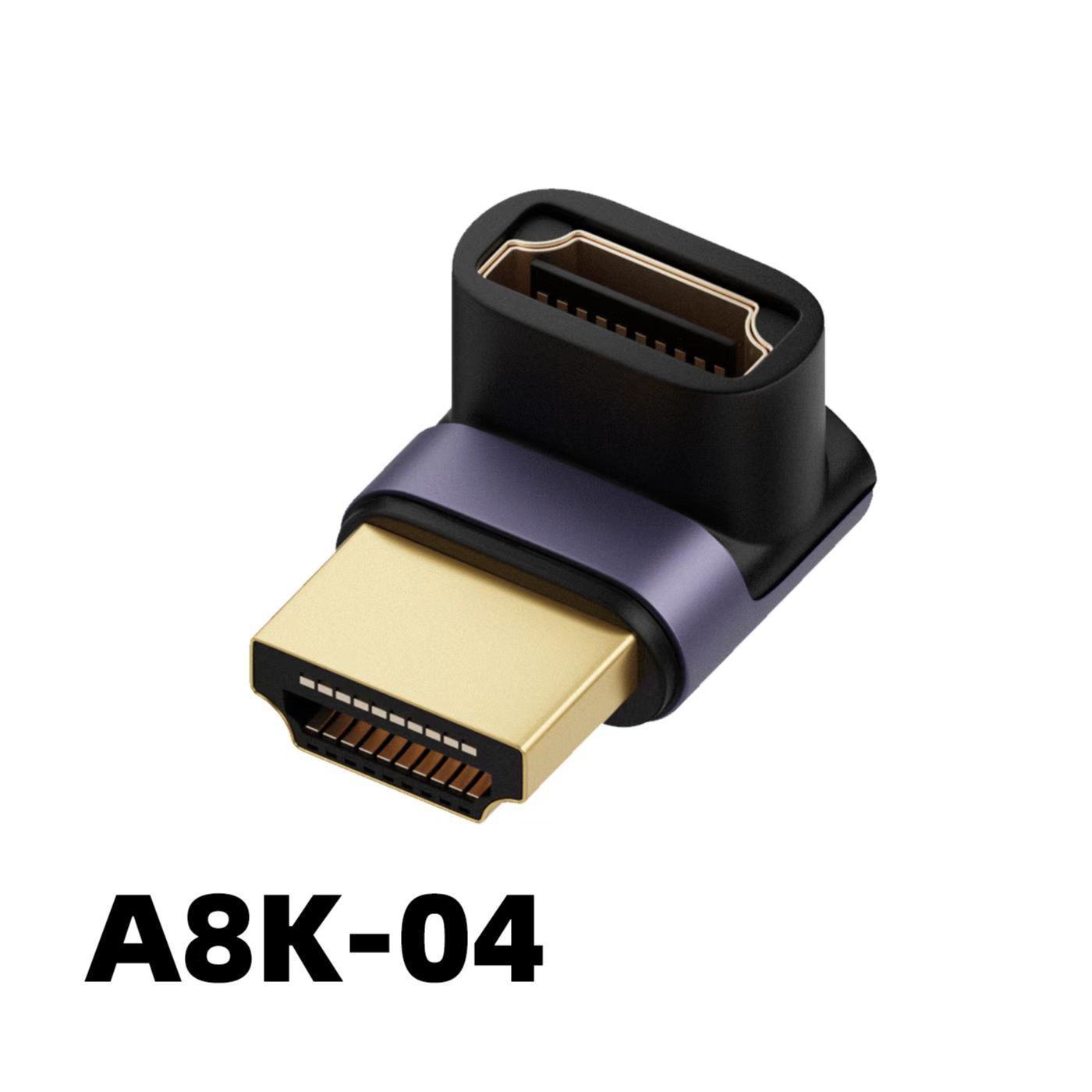 8K HDTV2.1 Male to Female Upward 90 Degree 270 Degree Adapter AM/AF Computer TV Ultra HD Adapter