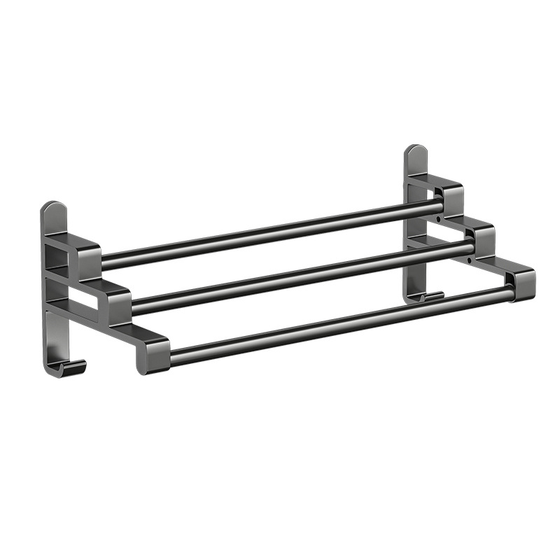 towel rack bathroom no-drill storage rack bath towel rack single rod hanging rod toilet rack