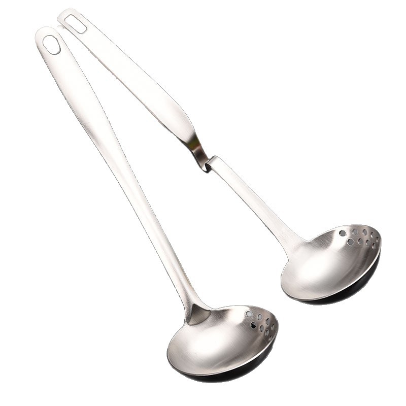 Soup Spoon Stainless Steel Home Serving Soup Hot Pot Hanging Edge Spoon Hot Pot Strainer Kitchen Restaurant Stainless Steel Scoop