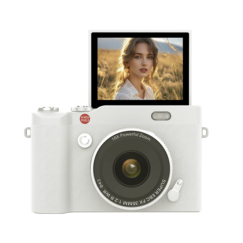 HD Flip Screen CCD Digital Camera Student Entry Level Travel Vlog Portable Compact Mirrorless Camera