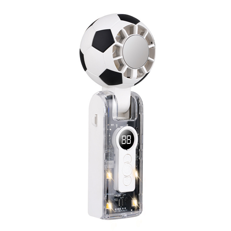2026X68 Football Handheld Fan 199-Speed Portable USB Mini Fan Small Fan