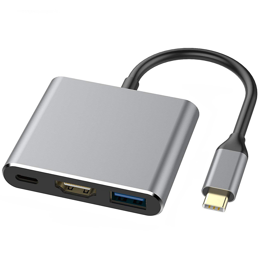 3-in-1 Docking Station Type-C to HDMI 4K Multi-function Converter USB 3.0 Supports Multi-port Conversion